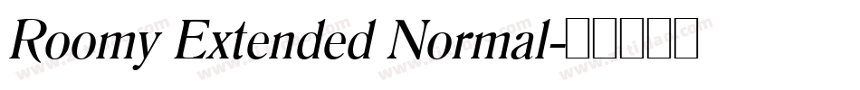 Roomy Extended Normal字体转换